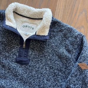 SOLD Orvis fleece lined quarter zip